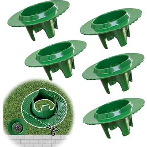 FREEKIT 5Pack Sprinkler Head Protectors-Cuttable, Donut-Style Lawn Sprinkler Guard, ABS Plash Guard, Prevent Damage from Mower&Trimmer. Bottom Groove Pipe&Wires can Pass Through. 4 Legs Easy Position