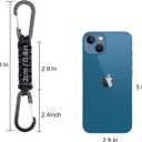 BRAVESHINE Paracord Keychain Carabiner Clip, D Ring Lanyard Hanger Stroller Hook for Water Bottle, Key, Backpacks, Men, Women (1 Pink 1 Green)