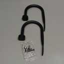 Drapery Holdback,Quality Metal Decorative Curtain Holdbacks with Zinc Alloy Cap Finials,Rust-Proof, Set of 2 Window Curtain Holdbacks,Matte Black