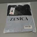 ZESICA Women's Long Sleeve Chiffon Dressy Casual Blouses Fall Button Down Ruffle Layered Boho Tops 2026 Trendy Clothes (Black, M)