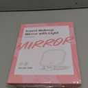 FASCINATE Rechargeable Travel Makeup Mirror 30X Magnification, 7" Lighted Portable Vanity Mirror with 3 Colors Lighting & Stepless Dimming, Double Sided LED Mirror, Gift for Women (White)