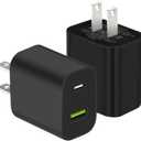 2 Pack USB C Charger Block, Dual Port Type C Wall Charger Fast Charging 20W Power Adapter Cube for iPhone 14/14 Pro/14 Pro Max/14 Plus/13/12/11, XS/XR/X, iPad, Samsung, More