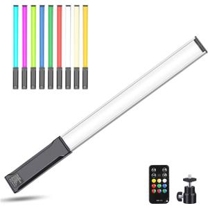 Hagibis RGB Photography Light Wand, Handheld LED Video Light 9 Colors, with Built-in Rechargable Battery and Remote Control, 1000 Lumens Adjustable 3200K-5600K Hagibis RGB Photography Light Wand, Handheld LED Video Light 9 Colors, with Built-in Rechargable Battery and Remote Control, 1000 Lumens Adjustable 3200K-5600K