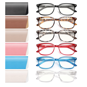 6 Pack Reading Glasses for Women, Reading glasses men, Blue Light Blocking Readers, Computer eye glasses, Cheaters, +2.5 