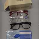 CCVOO Reading Glasses for Women/Men, Eyeglasses, Blue Light Readers for Women/Men, Computer Eye Glasses, Cheaters (Black,Red,Clear)