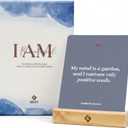 52 Positive Affirmation Cards for Women - Classic Blue Motivation Cards Size 4x5in with Display Stand - Mindful Affirmations to Daily Growth Challenges & Inspiration - Mindfulness & Self Care Gift for Women