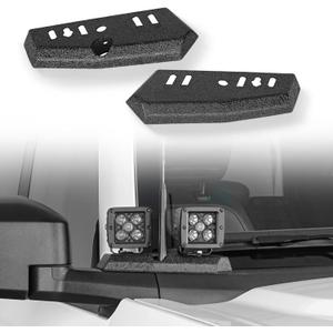 Hooke Road Bronco Ditch Light Brackets Dual A-Pillar Pod Light Mount for 2021 2022 2023 2024 2025 Ford Bronco, Exclude Bronco Sport (1 Pair, Black)