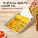 Tamagoyaki Pan, Japanese Omelette Pan, White Tamagoyaki Egg Pan, Non Stick Rectangle Pan, Small Frying Pan 6 X 7 Inch