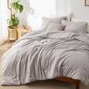 Bedsure King Size Comforter Set - Taupe Soft Bedding for All Seasons, Cationic Dyed Bed Set, 3 Pieces, 1 King Size Comforter (104"x90") and 2 Pillow Shams (20"x36"+2")