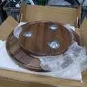 Nesting Coffee Table Set of 2, Modern Round Coffee Tables Nesting Side Table Set, Easy Assembly Nesting Tables for Living Room, Walnut Wood End Tables for Home Office Yard