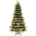 7-ft Pre-Lit Christmas Tree 3 Modes Hinged with Quick Power Connector - 500 Lights