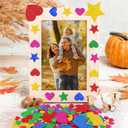 625Pcs Foam Stickers,5Sheets Glitter Heart Star Shape Stickers Colorful Self Adhesive Sticker for Scrapbooking Crafts Art DIY Greeting Card Home Decor Party Supplies(Valentine's Day Style)