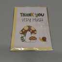 3 x CRTURUNIQ Funny Mushroom Thank You Card  Cute Thank You Very Mush Pun Design, 5x7 Inch Folded Cottagecore Greeting Note Card for Teacher, Baby Shower or Friend, Thick Cardstock with Envelope