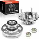 A-Premium 2 x Rear Wheel Bearing and Hub Assembly with 4-Lug Compatible with Honda Civic 1985-2000, Civic del Sol 1993-1997, CRX 1988-1991, Wagovan 1986-1987, Acura EL 1997-2000