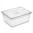 Polycarbonate Food Pans with Lids & Drain Rack, NSF Clear Plastic Food Prep & Buffet Pans for Restaurant, 26 qt