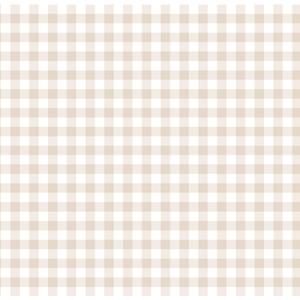 Plaid Peel and Stick Wallpaper – Beige Boho Checkered Contact Paper, Removable Vinyl Self-Adhesive Plaid Wallpaper for Bedroom, Nursery, Study Room, Living Room, 17.7''x197''