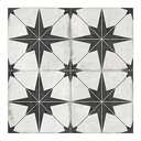 The Tiles Plaza Peel and Stick Encaustic Backsplash, Black Star Patterned Stick on Tile, Self-Adhesive Wall Tile Sticker for Kitchen Bathroom Fireplace Stairs, 10 Sheets