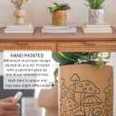 BASE ROOTS Mushroom Planter, Speckled Terracotta, Indoor/Outdoor, Holds Small Plants