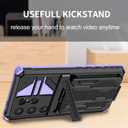 for Samsung Galaxy S26 Ultra Wallet Case Credit Card Holder- Purple | Stand Kickstand Slim Rugged Shockproof Heavy Duty Defender Armor Military Grade Protective Phone Case
