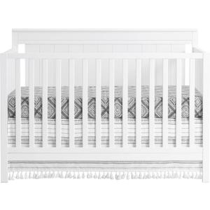 Oxford Baby Lazio 4-in-1 Convertible Baby Crib, Snow White, GreenGuard Gold Certified