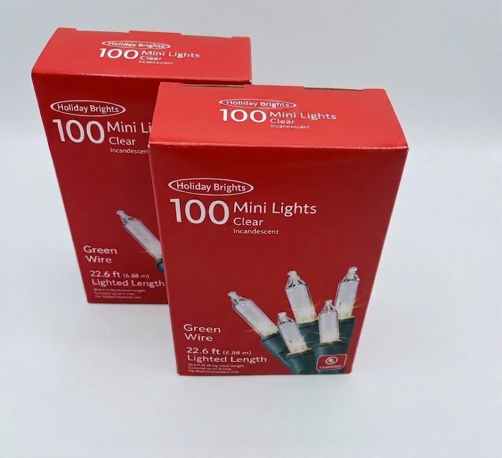 2 x Holiday Bright 100 Mini Lights Clear