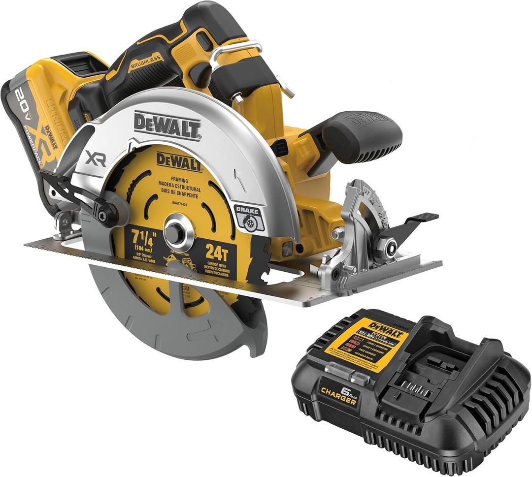 DEWALT 20V MAX XR Brushless Cordless 7-1/4 in. Circular Saw Kit  (DCS590WW1)