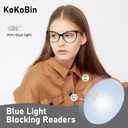 KoKoBin Reading Glasses for Women 3 Pairs Cat Eye Oversized Spring Hinge Fashion Readers (Black&blue&tortoise)