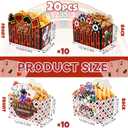 20Pcs Casino-Themed Disposable Paper Food Trays Chips Candy Hot Dogs Popcorn Snack Bowls Las Vegas Birthday Party Supplies