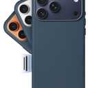 LONLI Classic | Gold-Rated Leather - European Genuine Vele Leather Case for iPhone 17 Pro - [Built-in Camera Control and Compatible with Magsafe] - Azzurro Blue