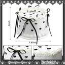 Remerry 6 Inch Black Bow White Round Fake Cake Funny Birthday Cake Decor Wedding Dessert Props Artificial White Dessert for Display Photography Women Birthday Wedding Gift