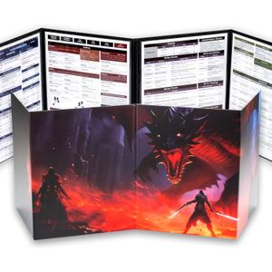 TIDYBOSS 4-Panel DM Screen | Customizable DND Dungeon Master Guide with Inserts for Dungeon Masters | D&D Starter Set | DND Starter kit d&d Accessories | DND Gifts | DND dm Supplies