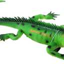 Yitaocty Large Green Rubber Lizard Model Realistic Reptile Animal Figure Toy Bearded Dragon Prank Props Scary Toy Playset Wilde Life Creatures