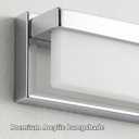 URSOLA LED Bathroom Vanity Light Fixture Over Mirror 24.4 inch Modern Rectangle Finishing Bath Vanity Lighting Bar 4000K Daylight Wall Sconce (Chrome)