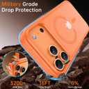 BENTOBEN Magnetic for iPhone 17 Pro Max Case 2025,[Compatible with MagSafe][Military-Grade Protection][Anti-Yellowing] Shockproof Protective Translucent Matte Cover for iPhone 17 Pro Max 6.9",Orange