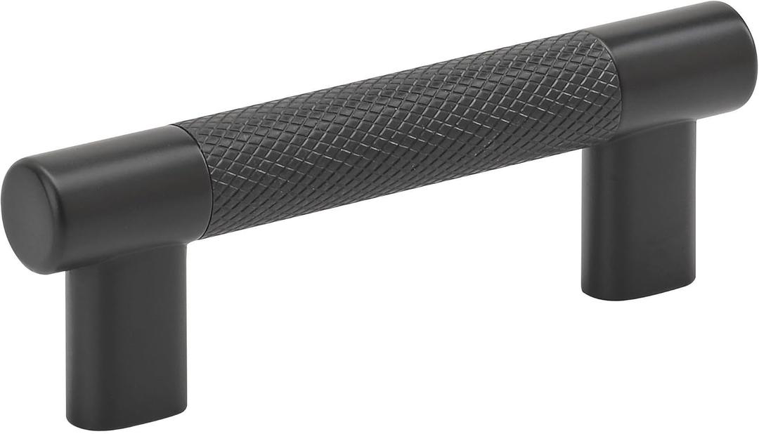 Amerock | Kitchen Cabinet Pull | Black Bronze | 3 in & -3/4 in (76 mm & 96 mm) Center-to-Center | Bronx | 1 Pack | Furniture Hardware | Cabinet Handle | Bathroom Drawer Pull