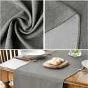 Artoid Mode Light Grey Table Runner, Seasonal Washable Kitchen Dining Table Decoration for Home Party Decor 13x90 Inch