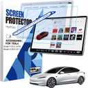 2025 Upgrade Tesla Model Y/3 Screen Protector Accessories Matte [Anti glare Anti Fingerprint] 9H Tempered Glass Screen Protector with Alignment Kit for Model Y(2025-2020)& Model 32023-2017