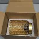 Battery Operated Table Lamp with Timer for Bookshelf/Bedside,Cordless Small Cozy Ambience Decorative Glass Lamps for Nightstand/Dorm/Office Cubicle/Desk/Counter Table Decor(Golden)