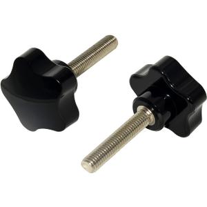 Flyshop 1.9" 50mm Star Knob 3/8" 10mm Thread Stud Screw on Clamping Grip M10 x 50mm 2 Pcs