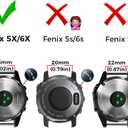 NotoCity Compatible Fenix Plus Bands Silicone Replacement Watch Strap for Garmin Fenix 5X, 6X, 3, HR, Descent MK1, D2 Delta PX, D2 Charlie (Teal)