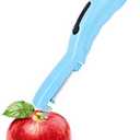 Maxmartt Electric Vegetable Peeler, Handheld Electric Potato Peeler Stainless Steel Blade Carrot Peeler Machine Lightweight Power Peeler for Kitchen Carrot Potato Cucumber Fruit(Blue)