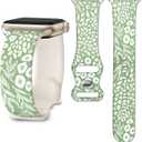 Band Compatible with iWatch Band 38/40/41mm for Women Men Sport Replacement Smartwatch Wrist Strap for iWatch Ultra2/1 SE Series 10 9 8 7 6 5 4 3 2 1 - Flower Herbs Branch