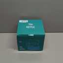 Tea Kettle, Vegoran 100 OZ / 3 Liter Whistling Tea Kettle, Tea Pots for Stove Top Food Grade Stainless Steel with Wood Pattern Folding Handle, Loud Whistle Kettle for Tea, Coffee, Milk (Green)