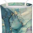Car Trash Can, Cute Car Trash Bag, Hanging Car Organizer and Storage Bag, Trash Bin for Car Accessories, Vehicle, Travelling, Camping Cute Green Marble