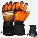 Heated Gloves for Men Women, Rechargeable 5000mAh Windproof Battery Electric Gloves Camping Hand Warmers, Touchscreen for Motorcycle Outdoor Skiing Cycling Hiking Working (Medium)