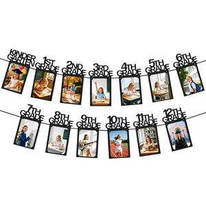 2 x Graduation Photo Banner Including Kindergarten to 12th Grade Graduation Picture Banner for Middle/Junior, High/Senior College Graduation Decorations 2026 Grad Party Decorations 2026