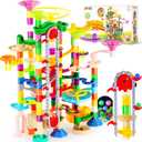JOYIN 236Pcs Glowing Marble Run with Motorized Elevator- Construction Building Blocks Toys with 30 Glow in The Dark Plastic Marbles, Easter STEM Gifts for Boys and Girls