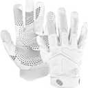Seibertron Pro 3.0 Twelve Constellations Elite Ultra-Stick Football Receiver Gloves | Super Sticky Grip for Youth Kids Boys 8-12 Girls & Adult Men & Women, Perfect Sports Gift (White Breathable)