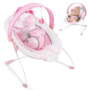Baby Bouncer, Portable Infant Bouncer, Adjustable and Foldable Baby Rocker with Vibrations,Baby Bouncer Seat for Baby 0-6 Months 6-20 lbs Indoor & Outdoor Use