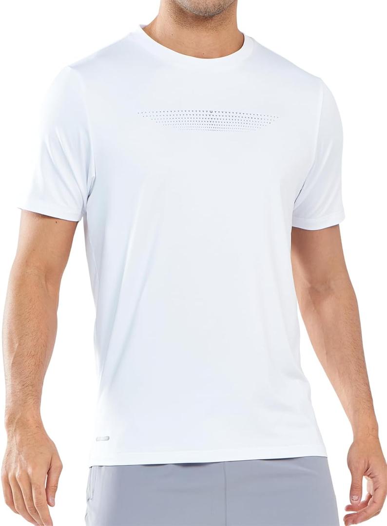 NORTHYARD Men's Workout Gym T-Shirts Lightweight Running Athletic Short Sleeve Quick Dry Shirt Tops (White)